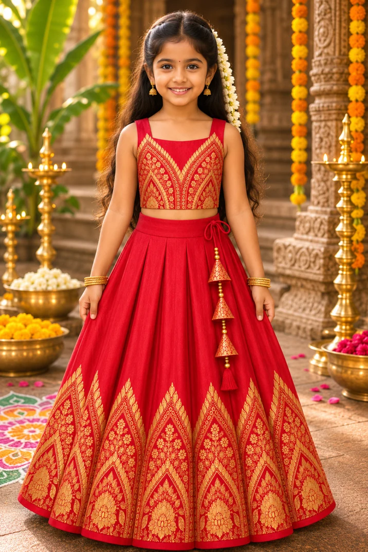 A South Indian pattu pavadai from the AMZIRA collection